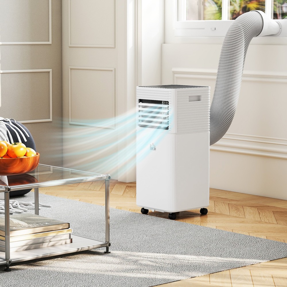 Mobile Air Conditioner with 4 Modes, 2 Speeds, LED Display and 24 Timer, Black