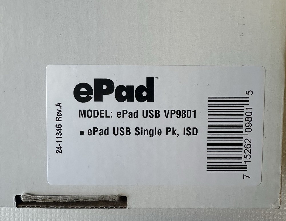NEW ePadLink ePad USB VP9801 Electronic Signature Capture Device - New In Box