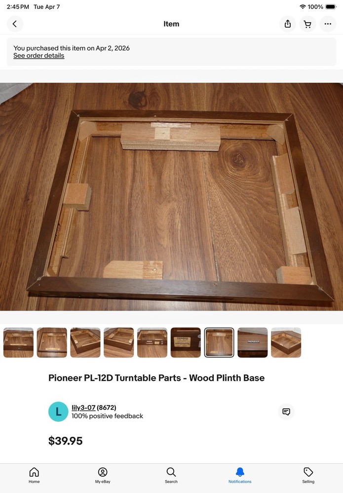 Pioneer PL-12D Turntable Plinth. Nice Shape!