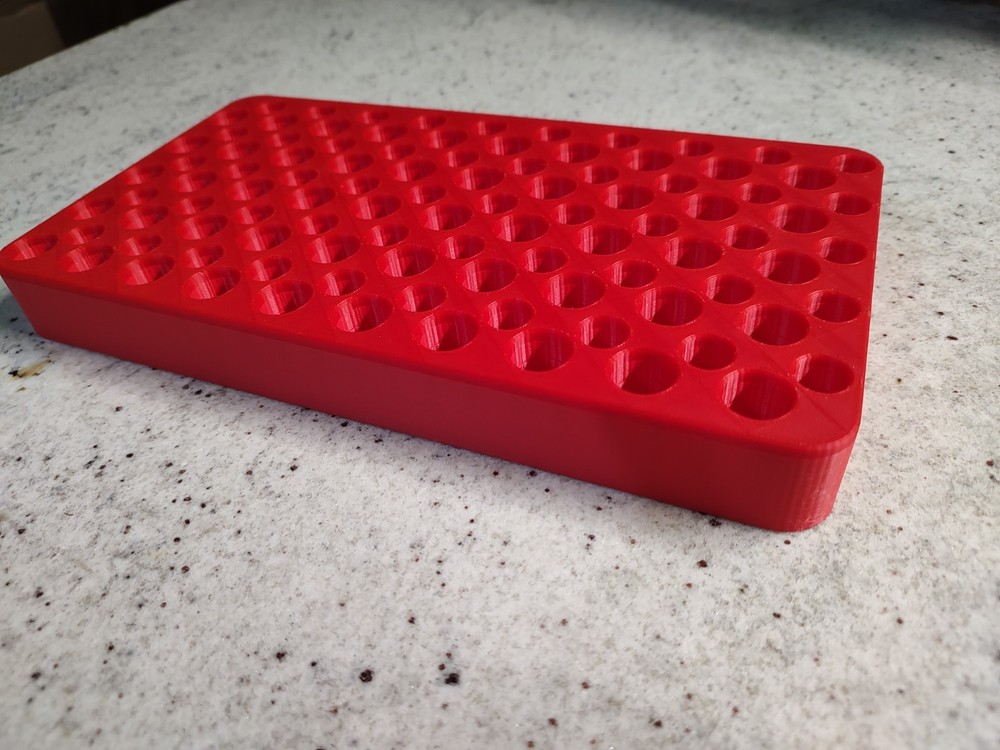 Universal loading/reloading tray. New 3D printed in red.