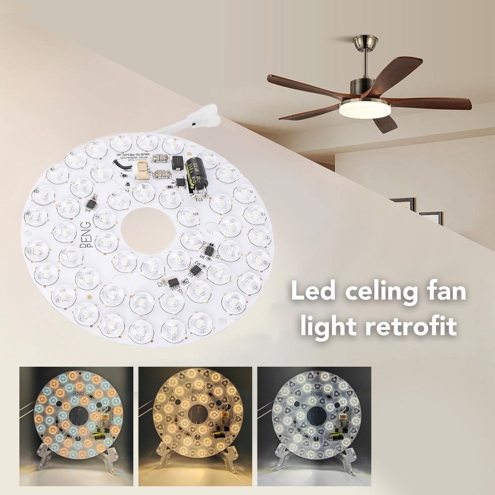 Dimmable LED Ceiling Fan Light Panel For Home Decoration Excellent
