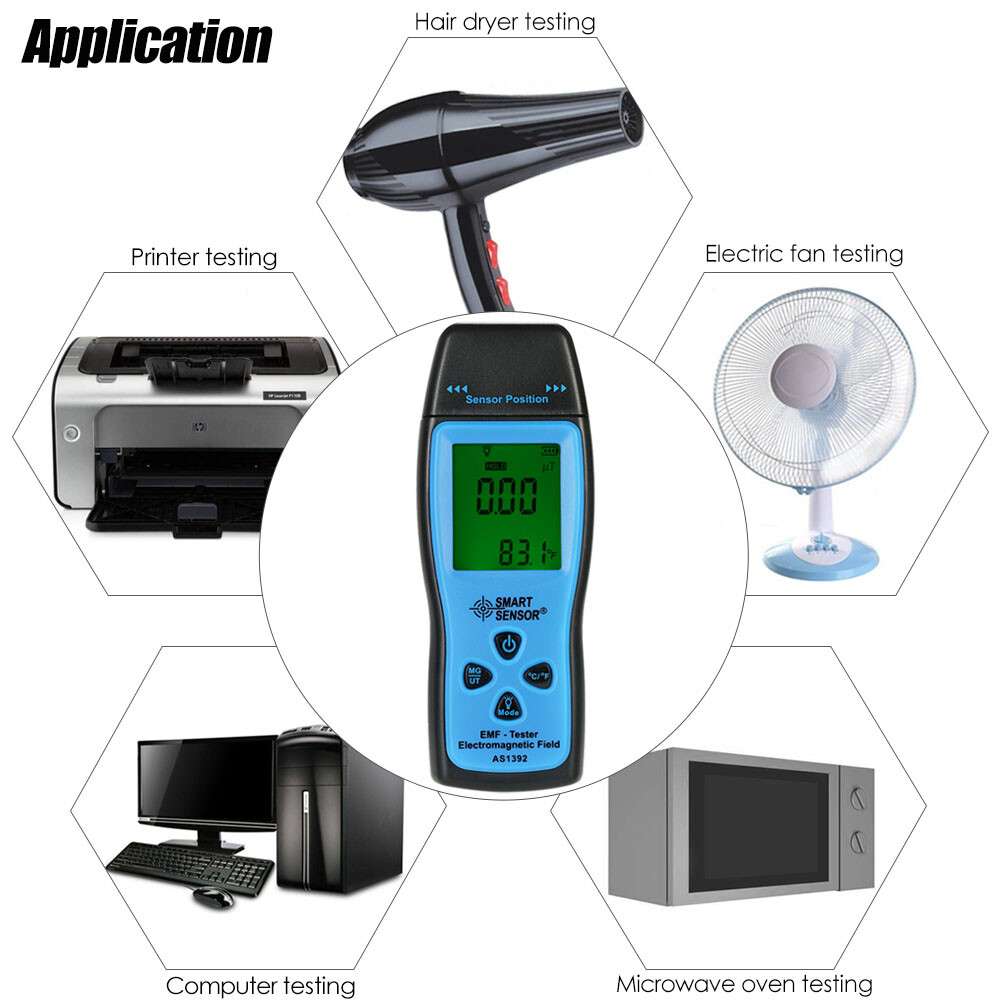 Handheld Digital LCD EMF Tester Electromagnetic Field Radiation Detector
