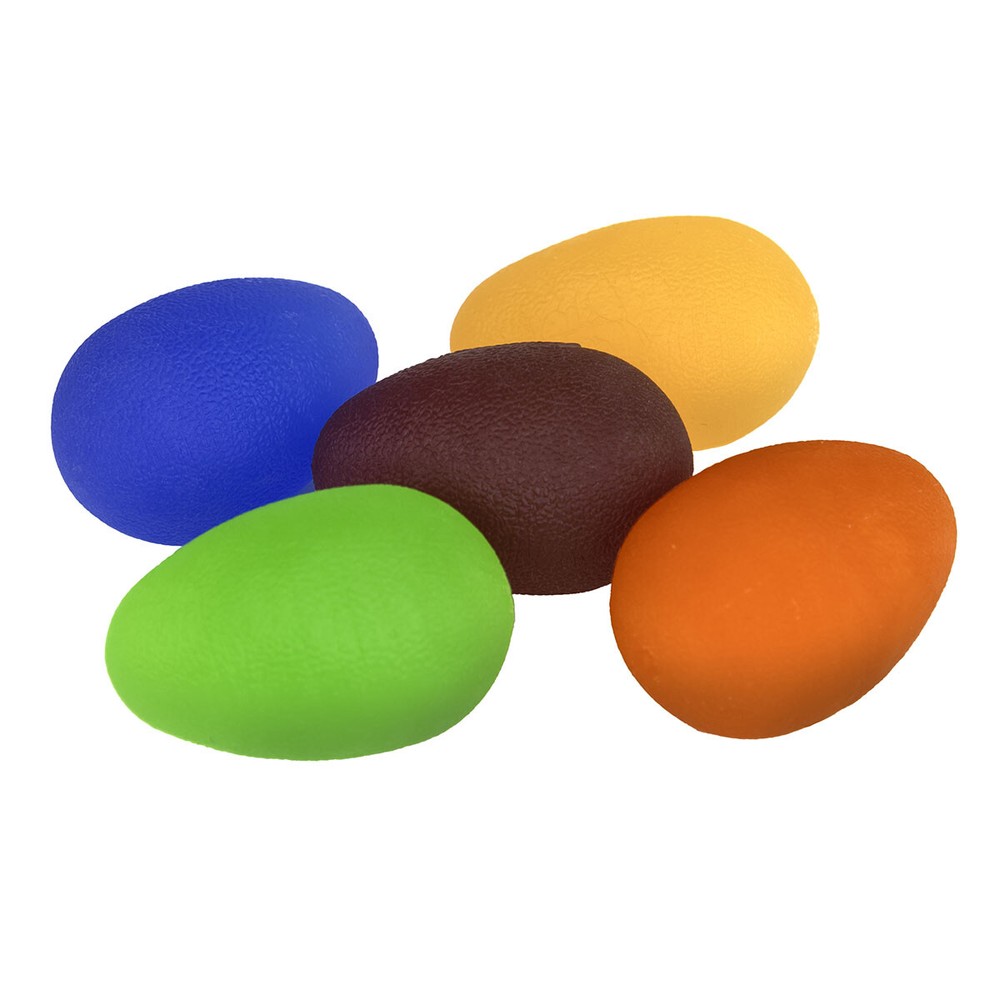 Eggsercizer Hand Exerciser, 5-Piece Set (1 ea: Peach - Purple)