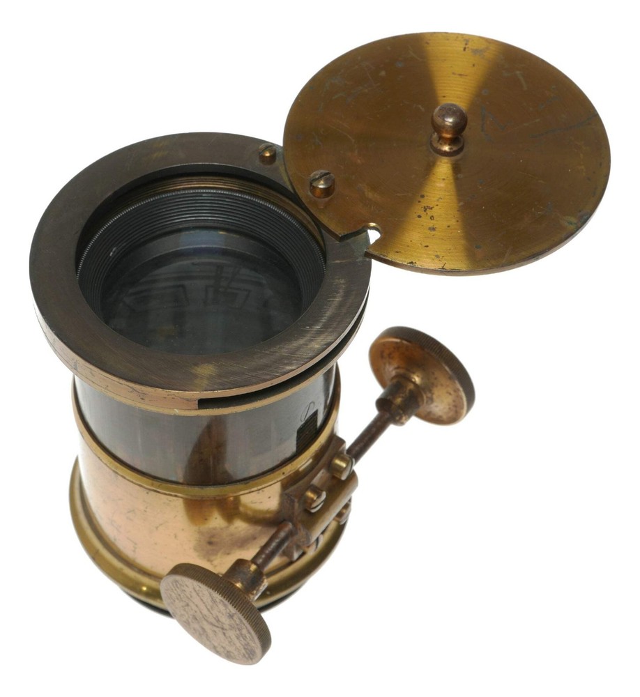 Antique Brass Petzval - Type Portrait Lens, Unknown Maker,