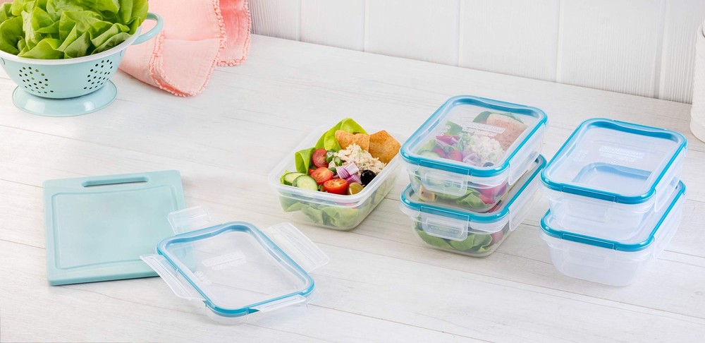 Snapware Plastic Total Solution 5-Pack (3-Cup) Food Storage 10 PC Set, WHITE