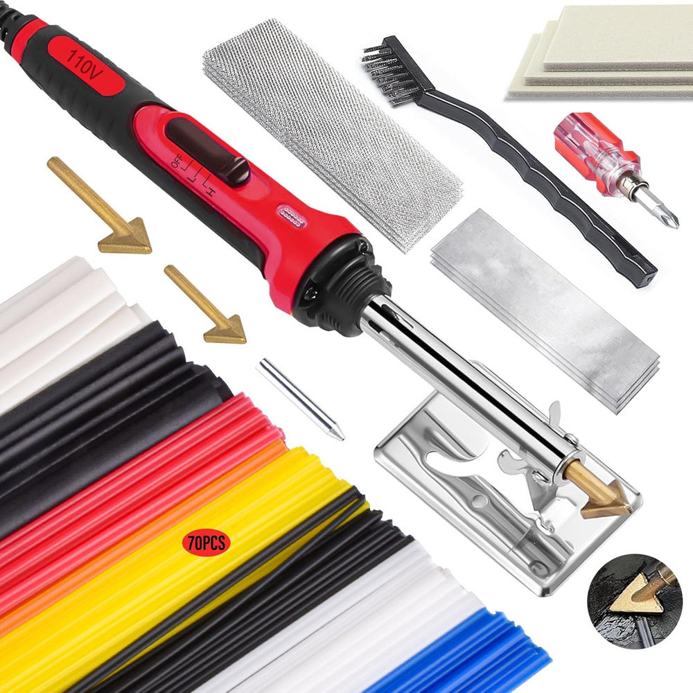 150W Plastic Welder Kit, 3-Speed Temperature Control Plastic Welding Kit, Profes