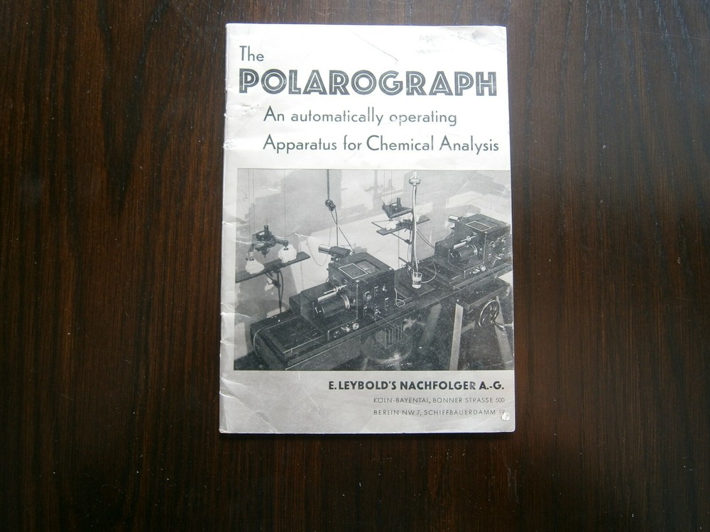 Polarograph Leybold's Nachfolger Catalog