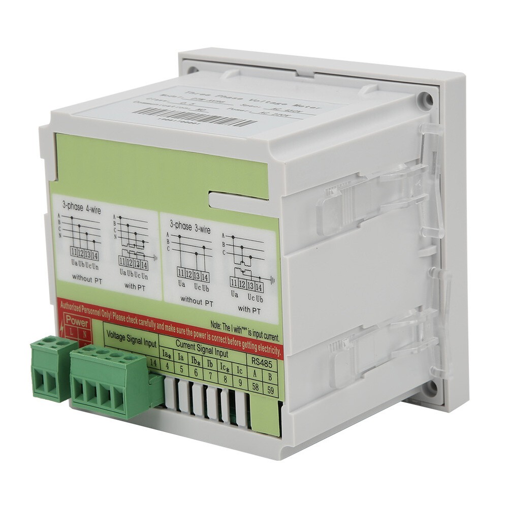 DTM-AV96 3 Phase Voltage Meter Programmable LED Digital Voltmeter AC 450V