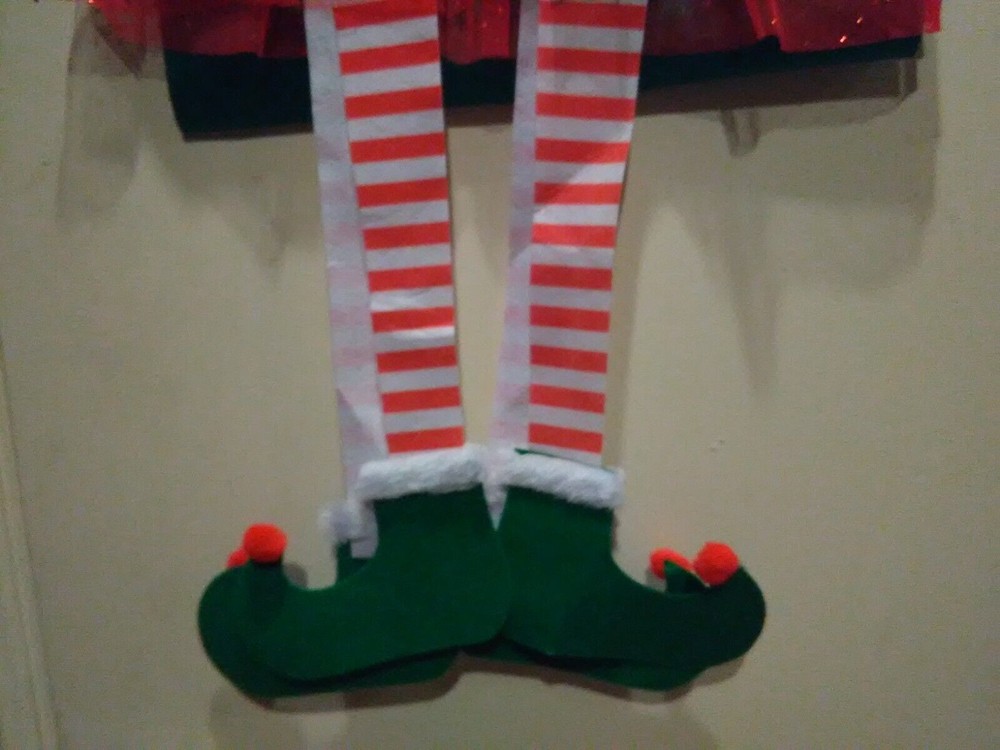 Happy Holidays Elf Legs Table Runner Design