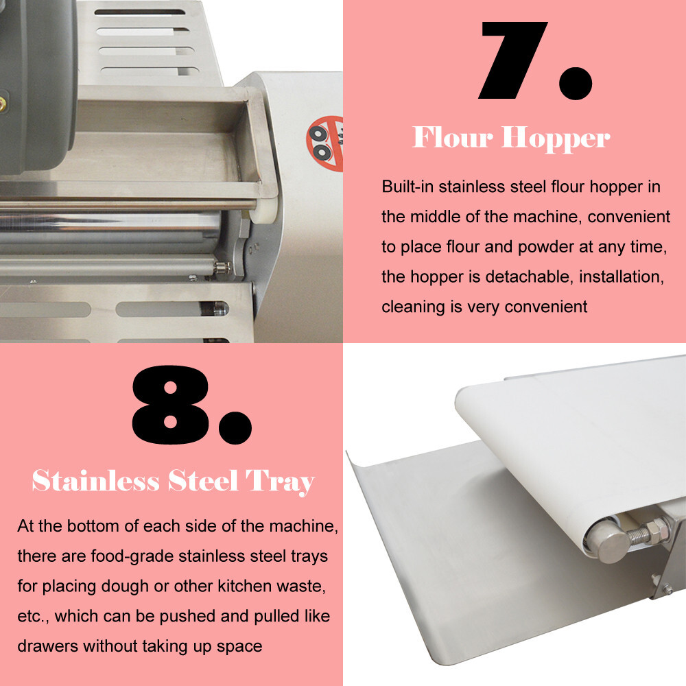 110V Commercial Dough Sheeter Roller Cake Bread Maker Crisp Pastry Machine