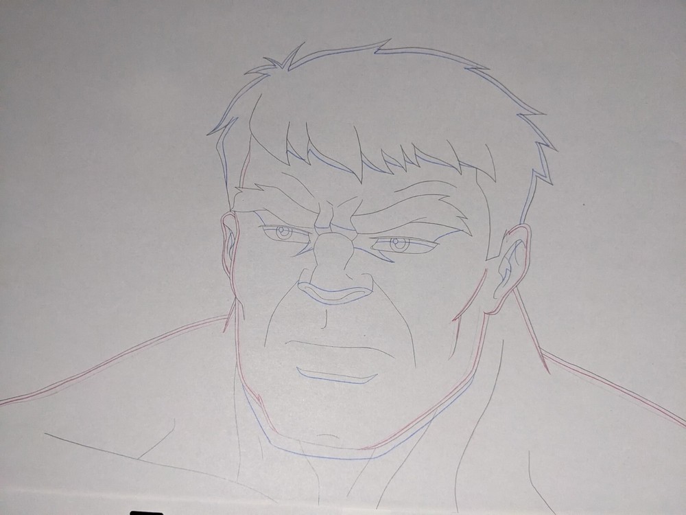 THE HULK animation cel Production art MARVEL Comics AVENGERS ASSEMBLE AA7
