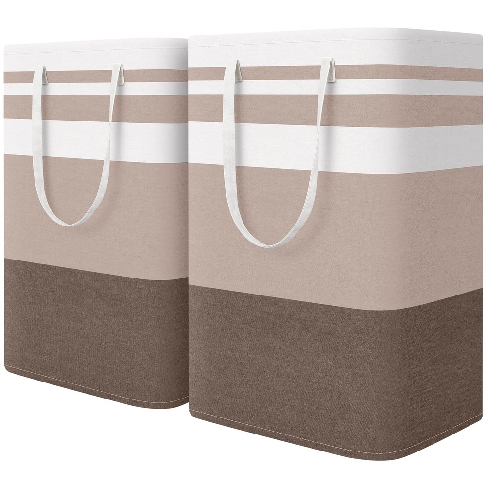 2Pack Large Laundry Basket, Waterproof, Freestanding Laundry Hamper, Collapsi...