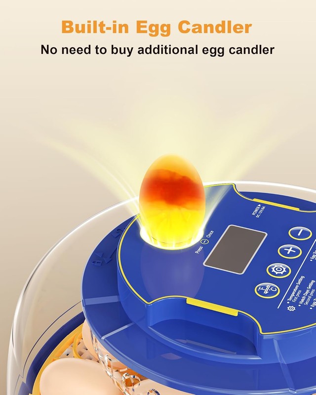 18 Egg Incubator with Auto Turning & Humidity Control for Hatching Birds