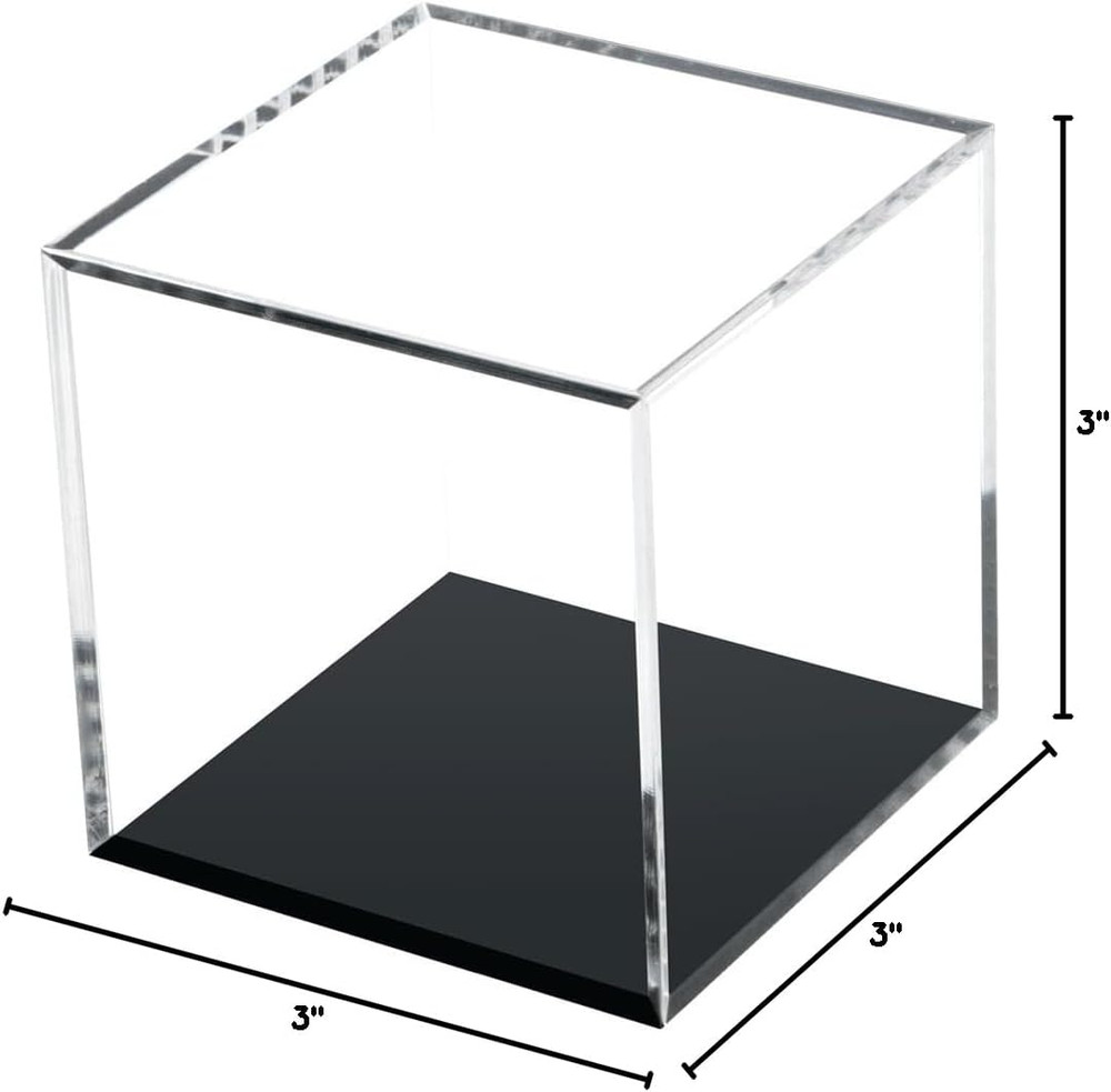 Clear Acrylic Boxes for Collectibles Display, Removable Countertop Storage Box C