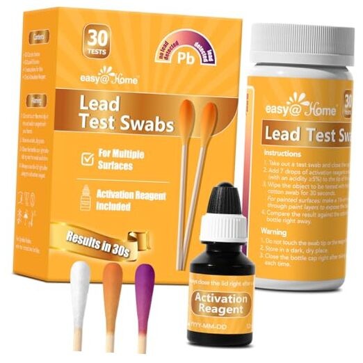 Lead Test Kit with Vinegar – 30 Rapid Testing Swabs with 30‑Second