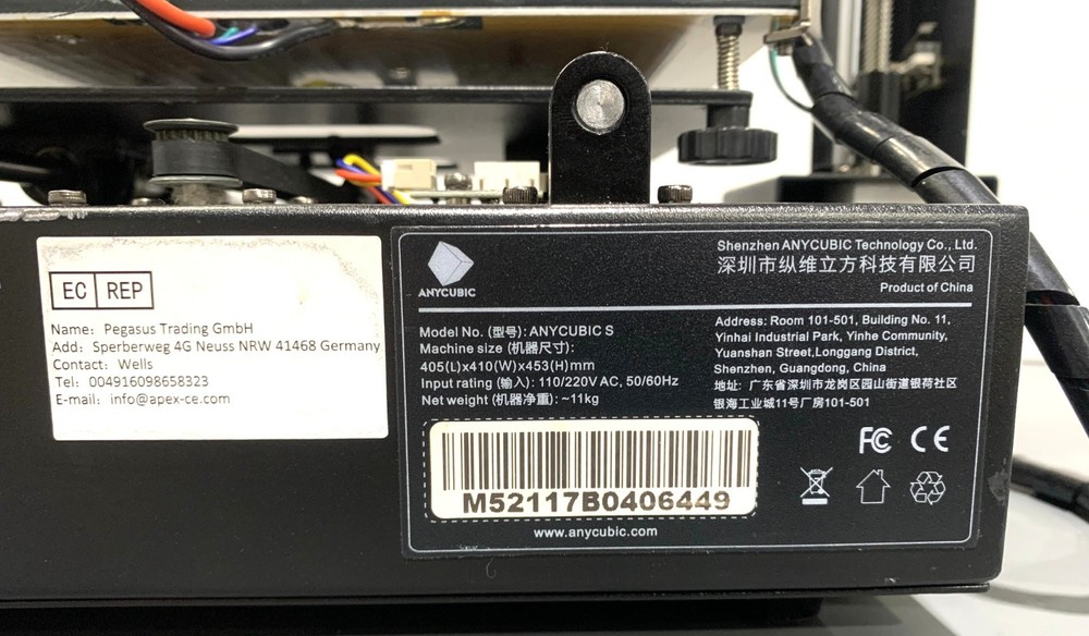 Anycubic S 3D Printer Power Tested W/Cord Read