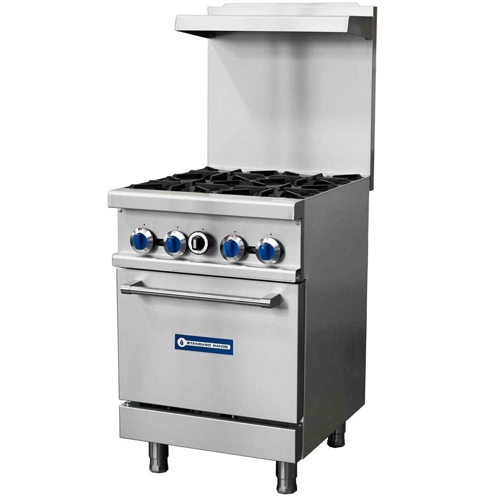24" Range - 4 top burners and 1 standard oven
