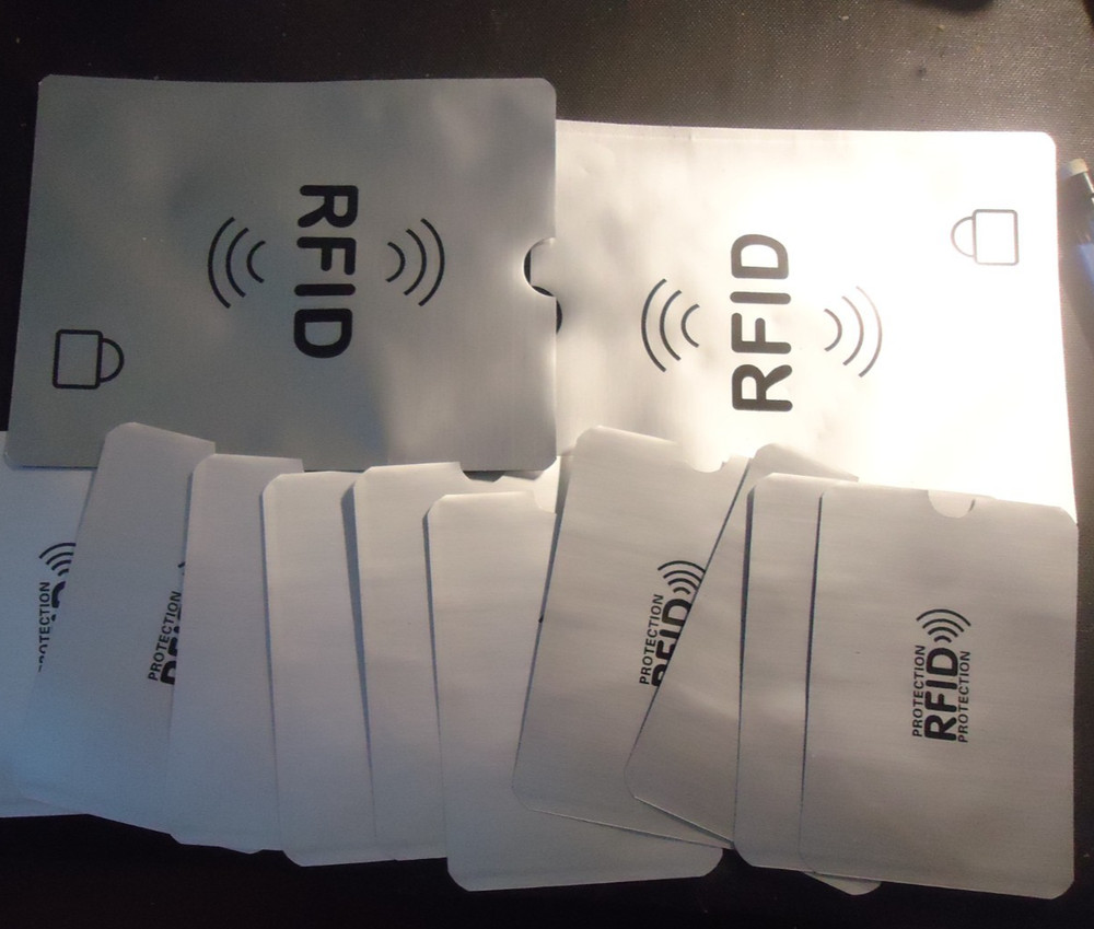 10 RFID Credit Debit ID Card Sleeve Protector Blocking Safety Shield+2 passport.