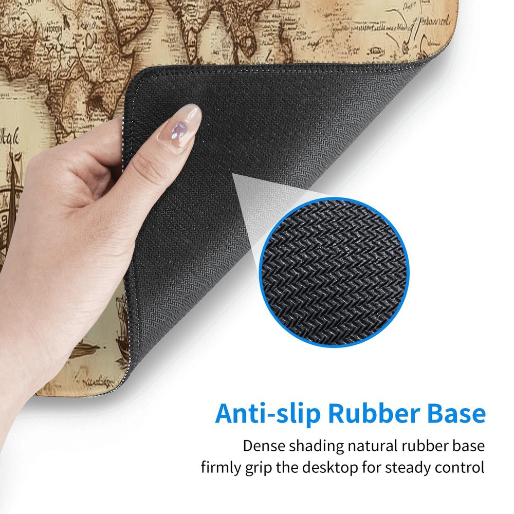 Nautical Compass Mouse Pad Extended Large Gaming Mouse Pad XL Stitched Edges ...