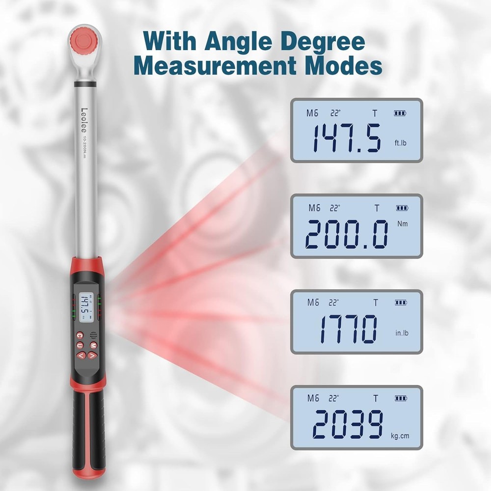 Leolee Digital Torque Wrench 1/2 10 200 Nm