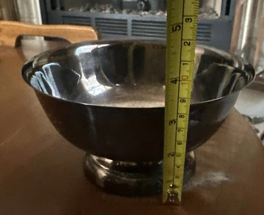 Vintage Footed Silver Bowl Fruit Candy Etc