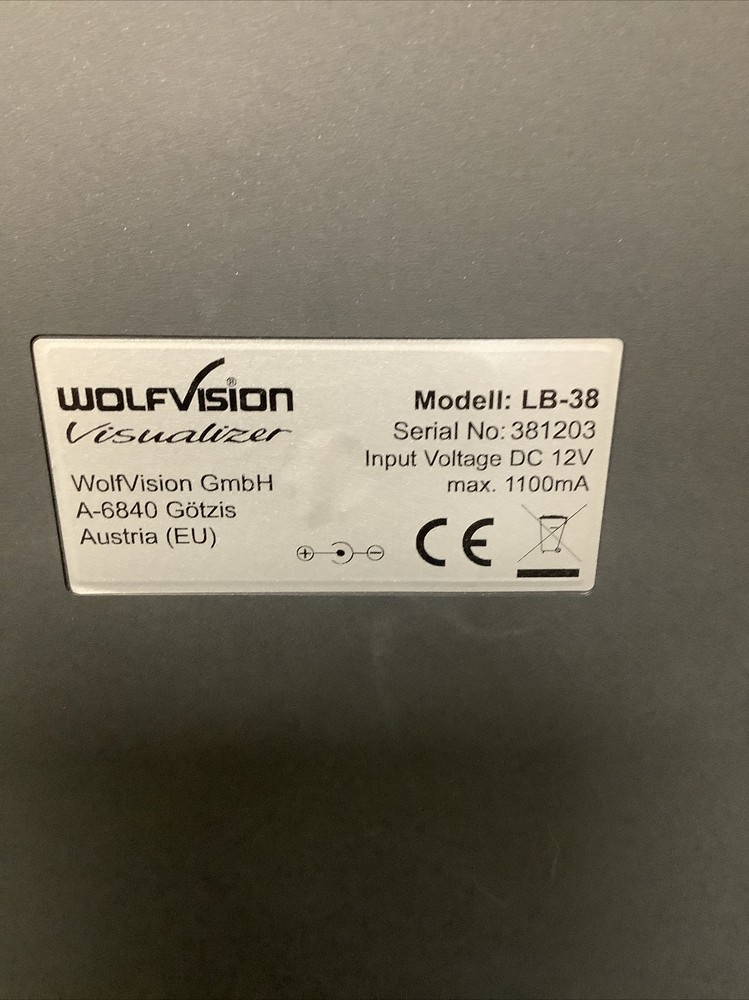 Wolfvision Visualizer LB-38 Overhead Projector