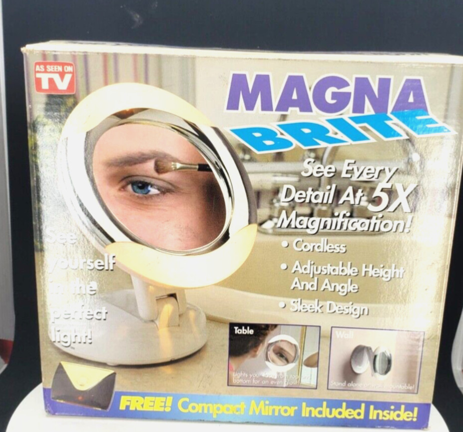 Magna Brite 5x magnifying mirror -New