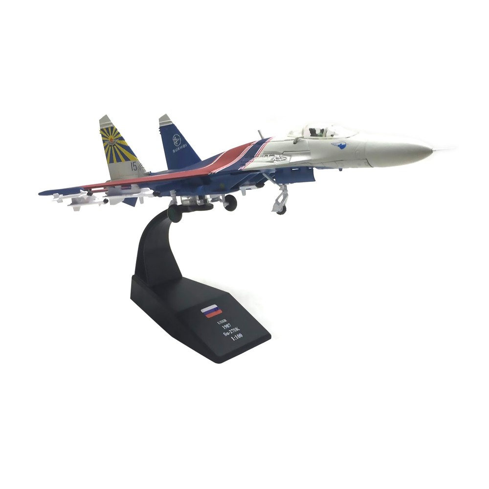 1: 100 Russian Su-27 Warrior Performance Aircraft Model Display Collection Gift