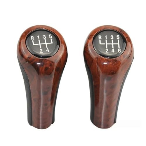 5/6 Speed Gear Shift Knob Wood Grain Leather for b-mw E30 E36 E46 E39 5 Speed