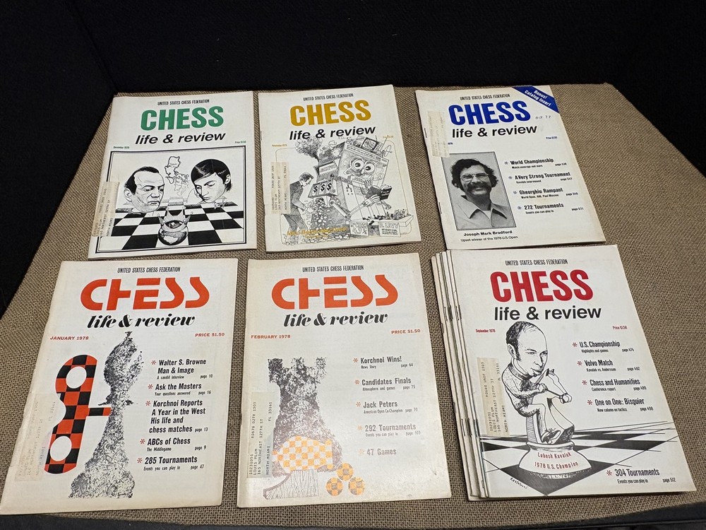 1978 Chess Life & Review magazine, all 12 issues