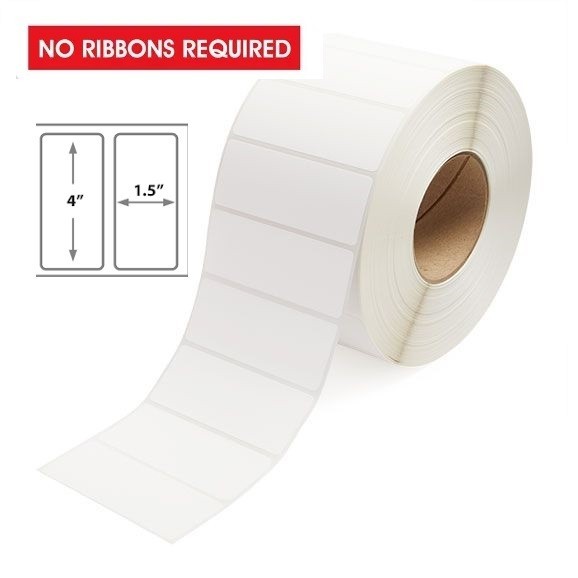 4"x1.5" Direct Thermal Label, 3" Core, Perforated (1 Roll/3500 Labels)