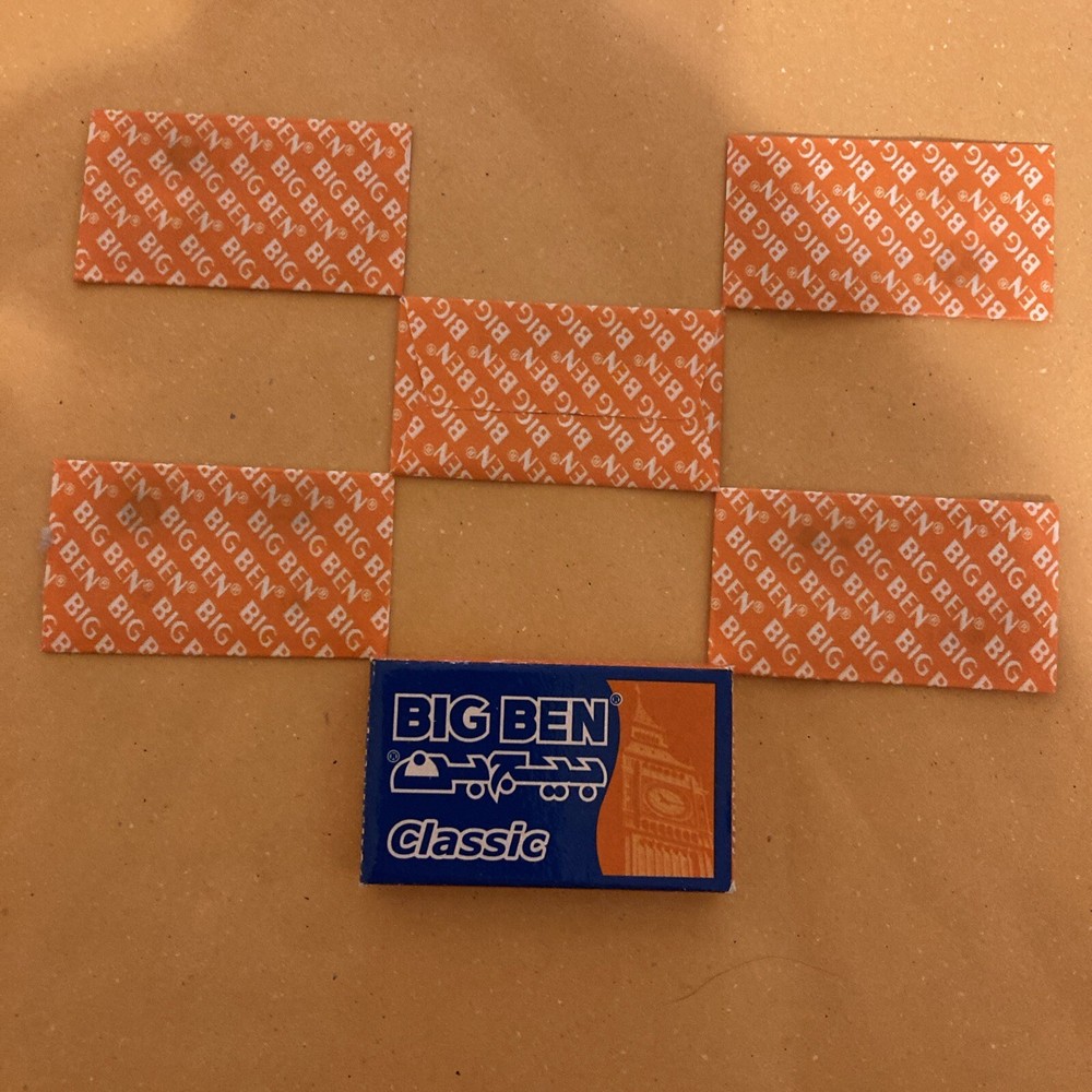 5 Double Edge Razor Blades, Big Ben Classic