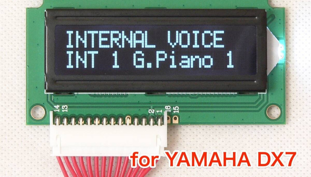 Yamaha DX7 Black LED Backlight LCD Display Replacement Module w Manual New