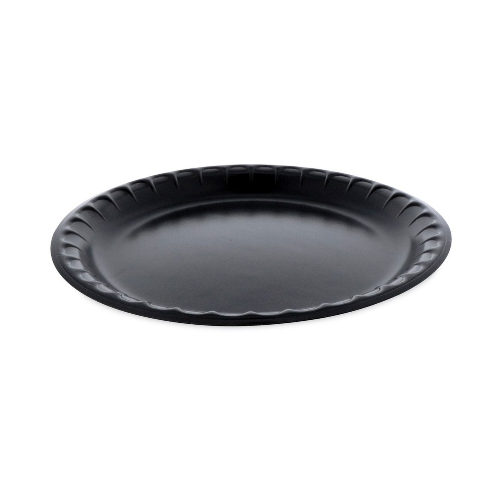 LAMINATED FOAM DINNERWARE, PLATE, 10.25" DIAMETER, BLACK, 540/CARTON