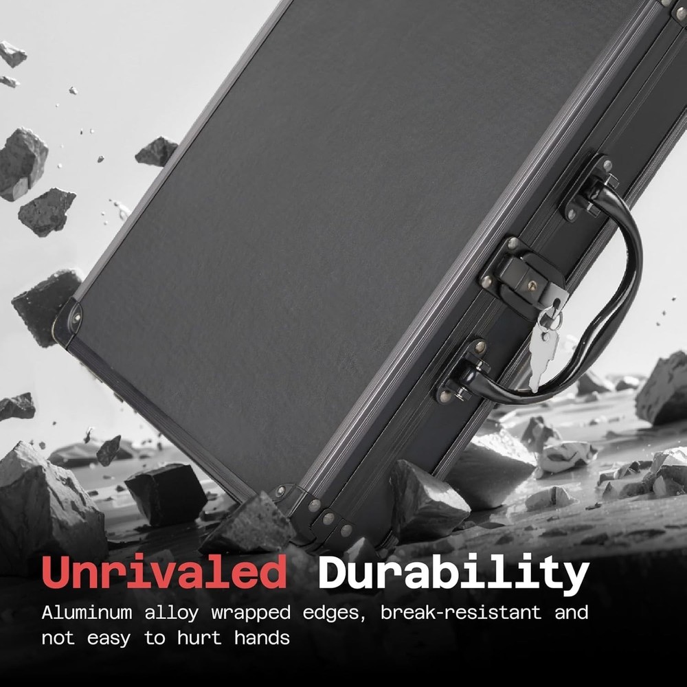 Locking Clipboard Storage Box with Ergonomic Handle - Protect Documents Safely
