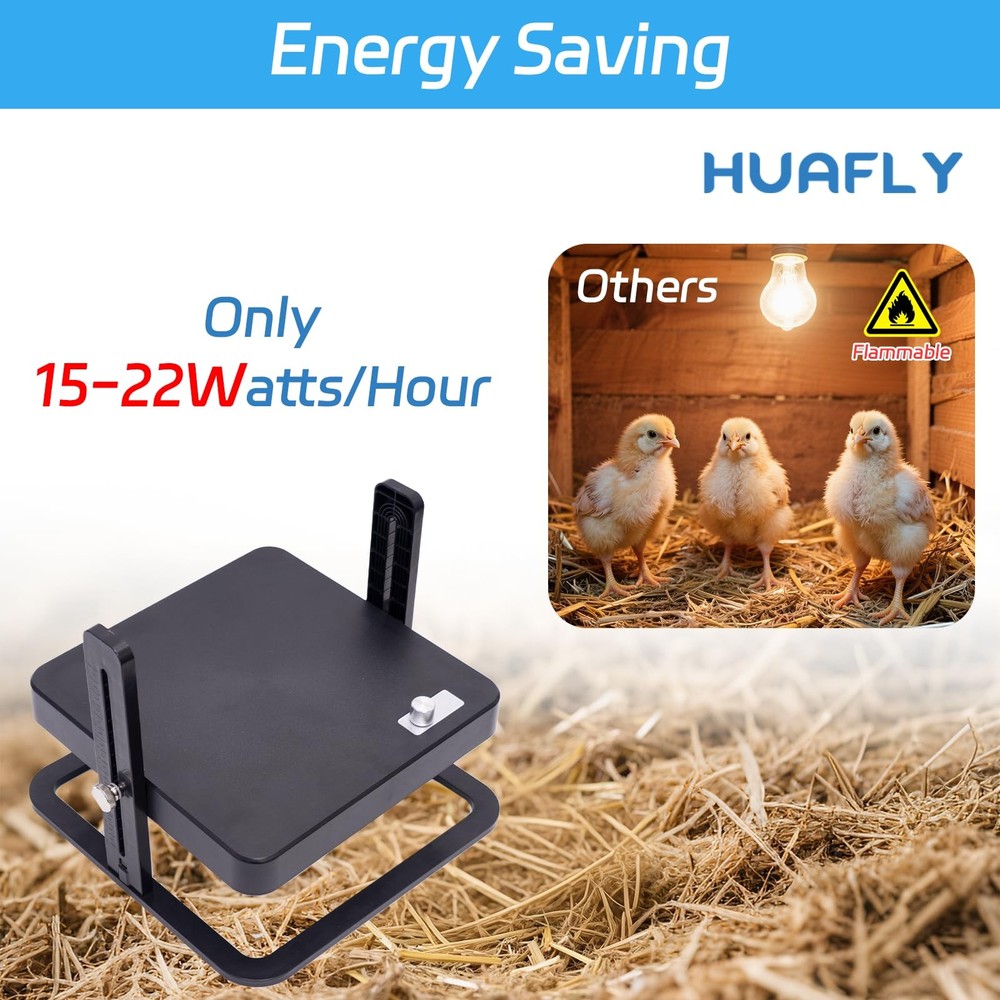 Brooder Plate,10" x 10" Temperature Adjustable Brooder Plate for Chicks Ducks...