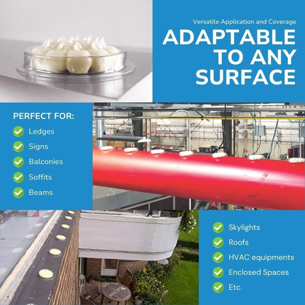 24-Pack Bird Deterrent Gel | Easy Install & Durable Solution