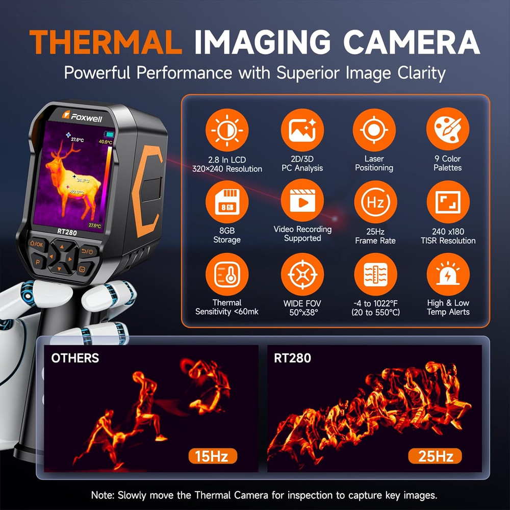 320 X 240 2.8" LCD Screen Thermal Camera Handheld Infrared Cameras with Laser