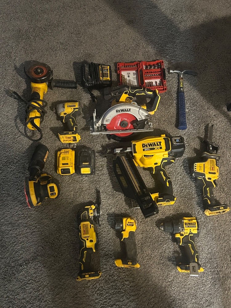 Used dewalt tool set bag included
