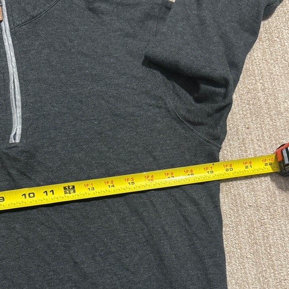 Collars & Co Mens Small Grey Heather Cloud Cotton Quarter Zip Pullover