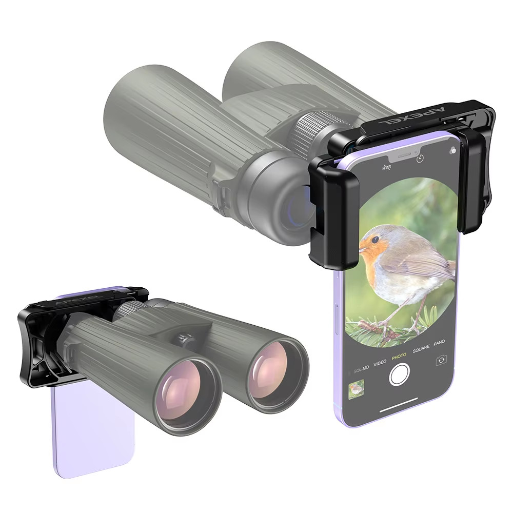 Universal Phone Mount for Binoculars & Telescope – Digiscoping Adapter for iPhon