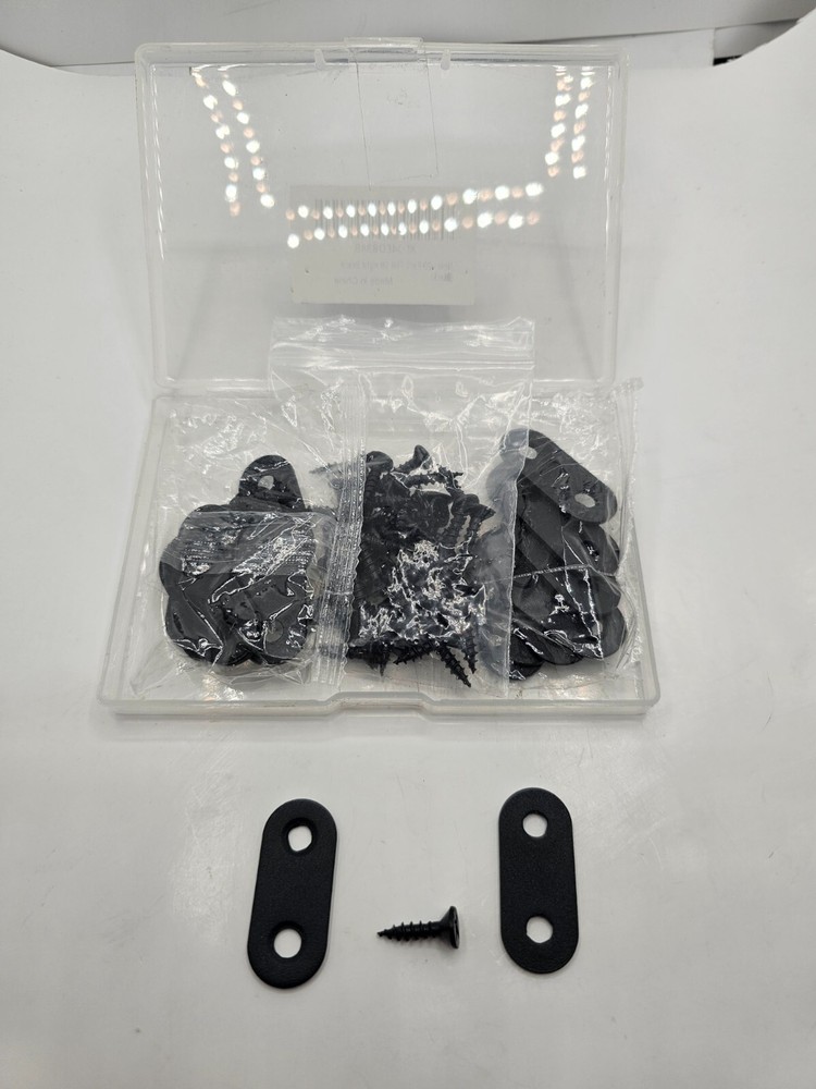 (QTY 180) Flat Straight Brace With Screws/Black