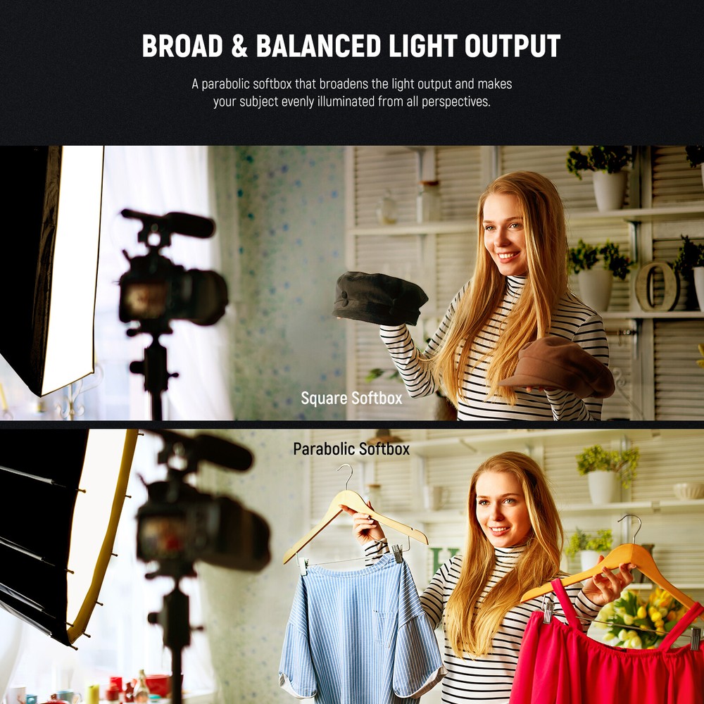 NEEWER 85cm Parabolic Softbox Quick Set up Quick Folding with Diffusers/Bag