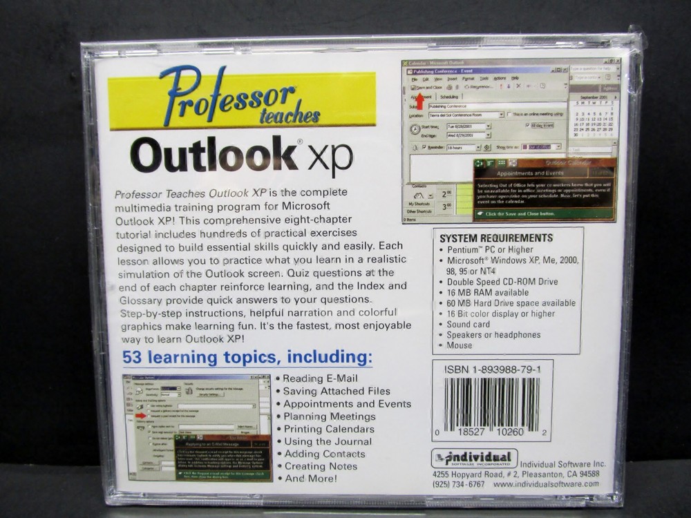 Professor Teaches XP Software, Win. 2000 / 98, ME & Explorer 5..5, 9 NEW CD-ROM
