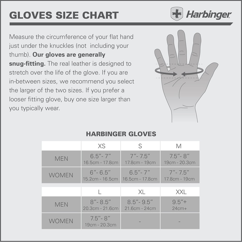Harbinger 1315 BioForm Weight Lifting Gloves - Medium - Black/Gray