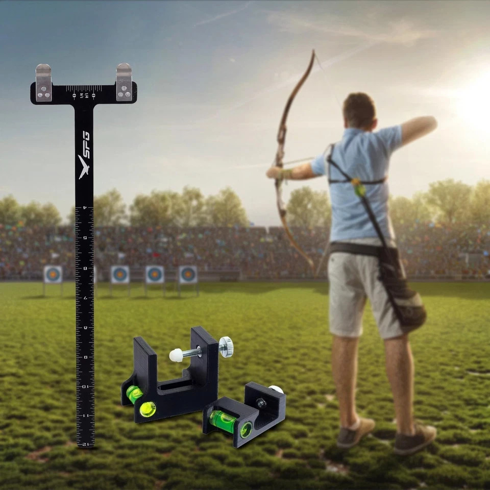 Bow Square Bow Level Kit 2 Pack Archery Bow String Level Turning Kit and T Sh...