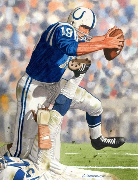 JOHN UNITAS COLTS ART PRINT