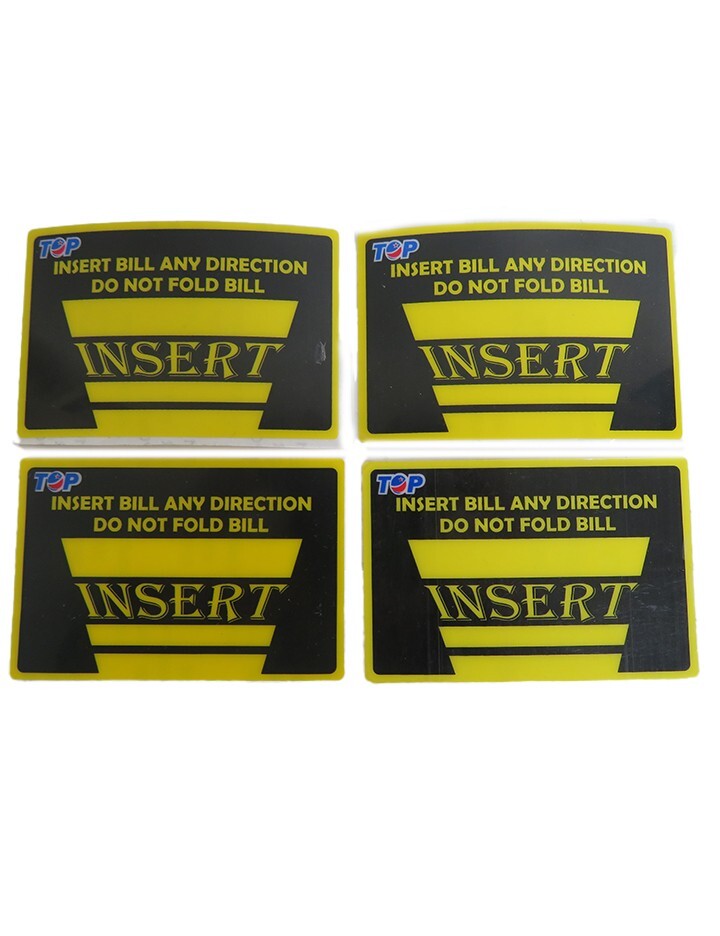 ICT Model L70 Validator Mask "Insert" Decal Stickers for bill validator set of 4