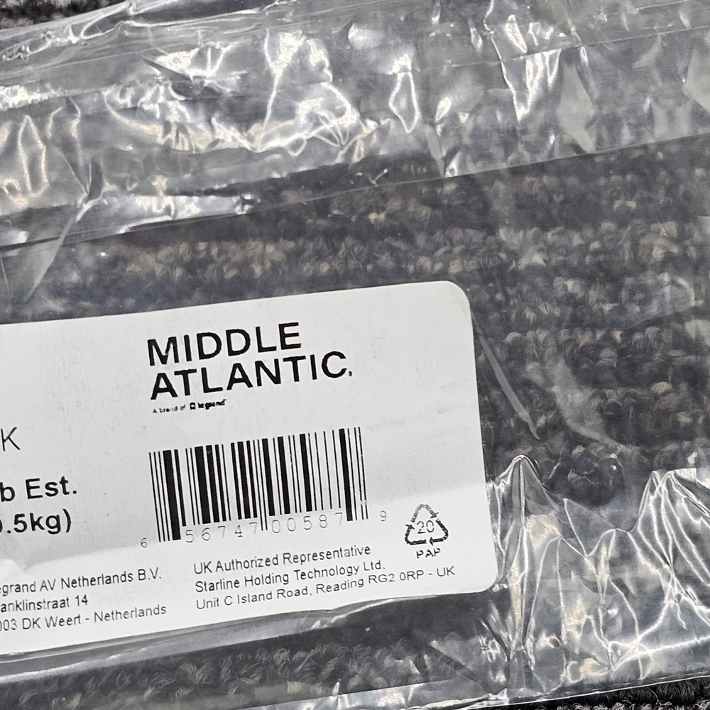Middle Atlantic EB1 1 Space Blanking Panel Black Durable for 19" Rack Mounts