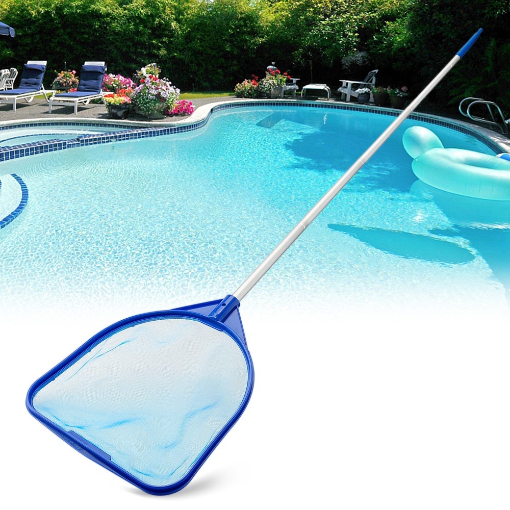 Five-Section Pool Leaf Skimmer Rake - Pop Buckle Mesh for Pool Spa Pond Cleaning